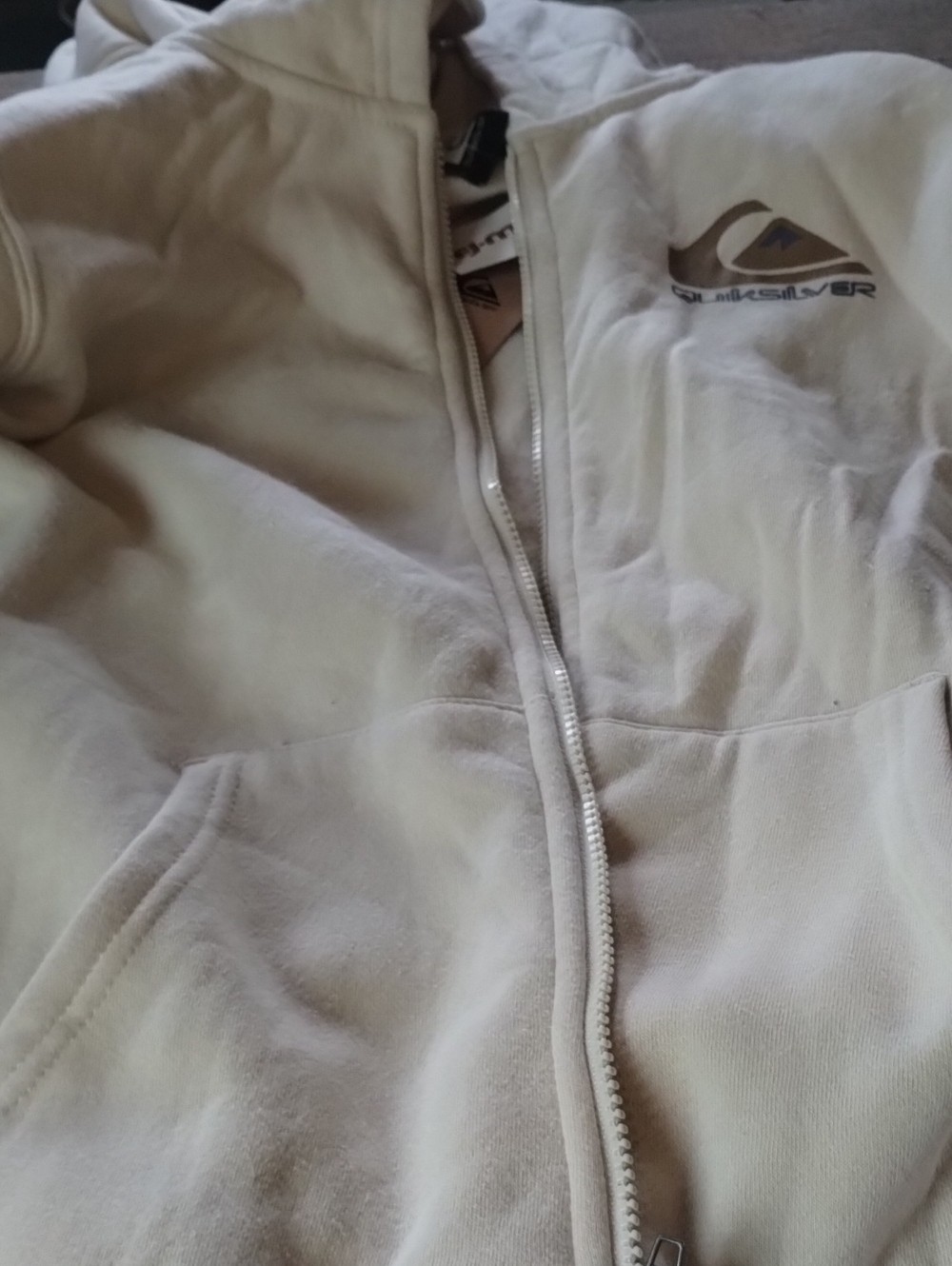 Quiksilver Cream Full-Zip Teddy Hoodie Jacket - Women's
